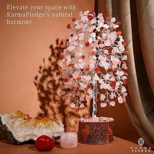 Miniatura 4 de KARMAPLEDGE Árbol de la vida de cristales curativos para energía positiva, protección y buena suerte, dinero, decoración de Feng Shui para