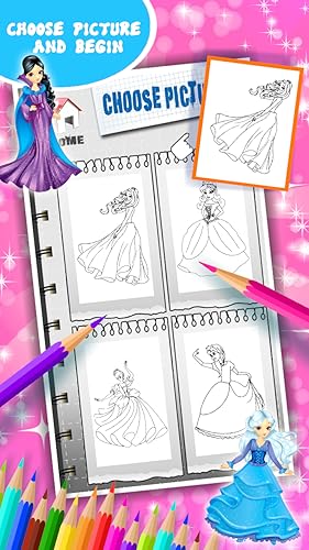 Livro de colorir para as princesas