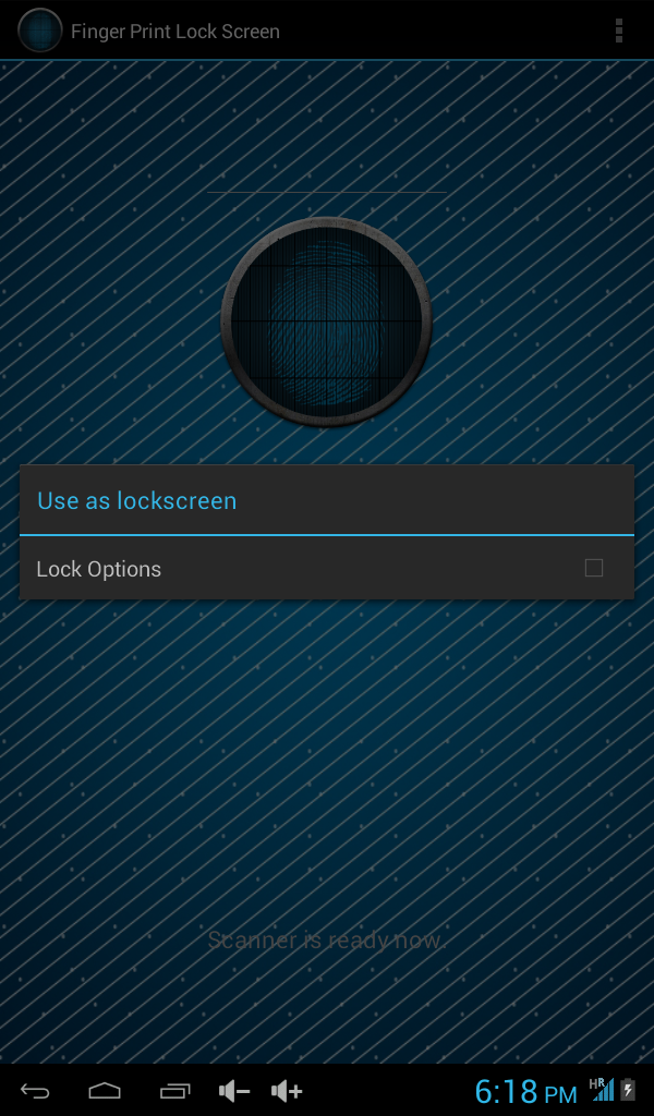 Finger Print Scan Lock - App on Amazon Appstore