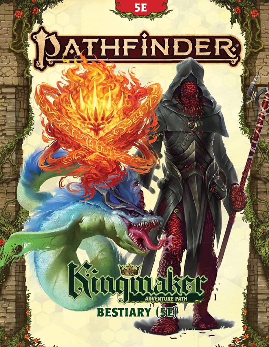 Pathfinder Kingmaker Bestiary for 5E Hardcover | 275+ Monsters & NPCs Fifth Edition Compatible Tabletop RPG