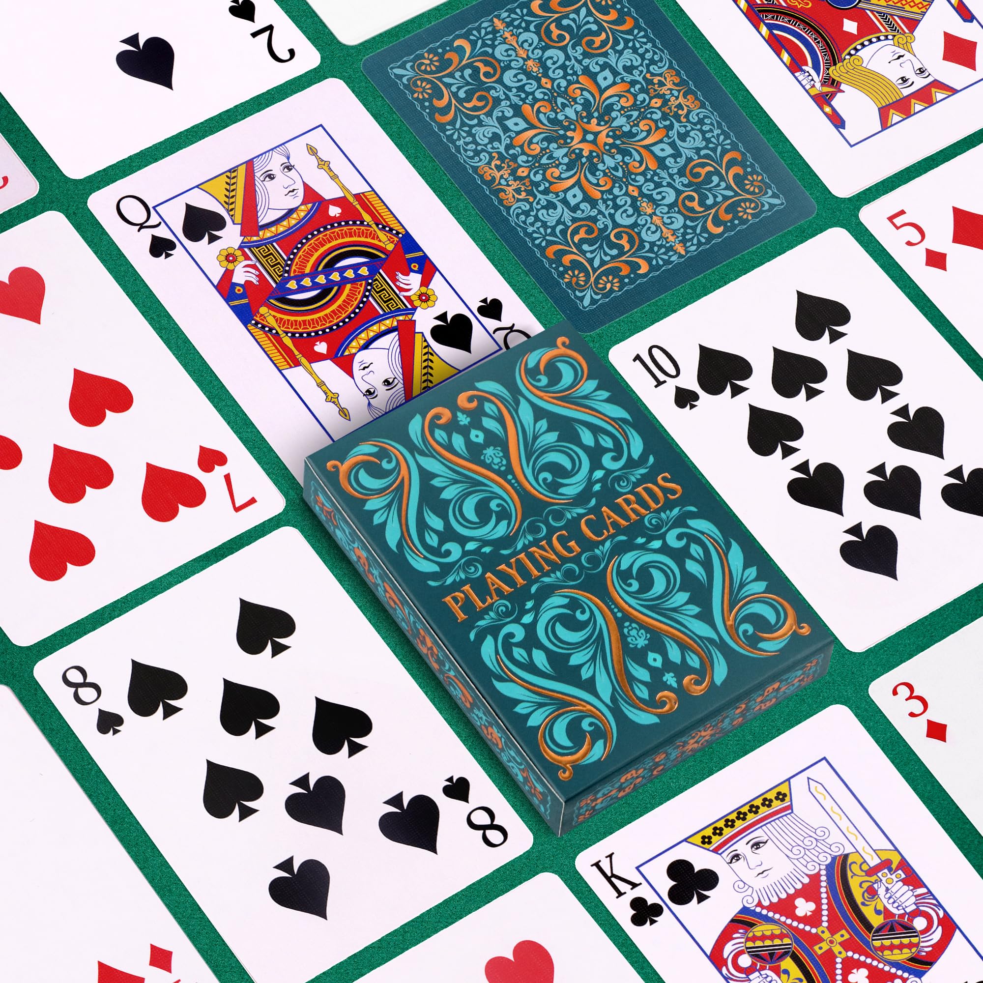 Aomaic Playing Cards 2 Pack Standard Index Playing Card Premium Poker Set Card Games for Adults Deck of Playing Cards for Travel Camping Family Games Night Party Games - Image 4