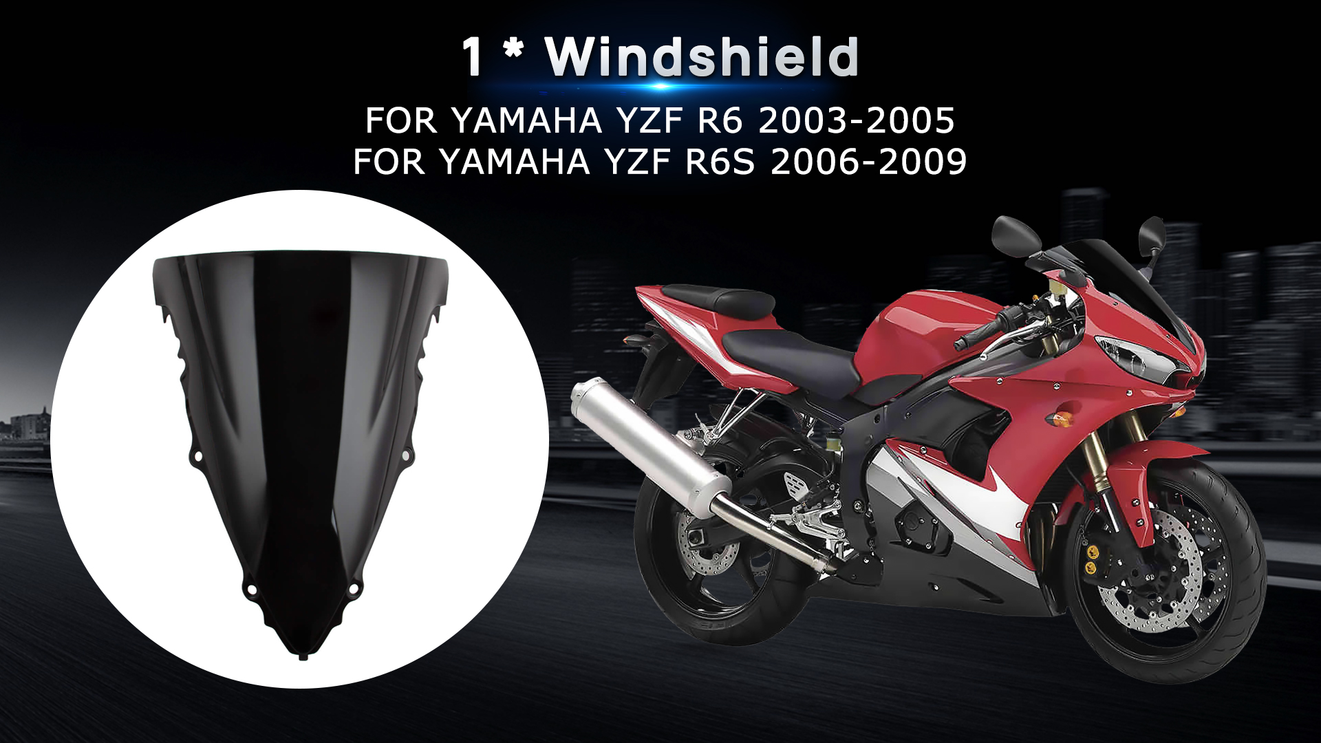 Psler Motocicleta Wave Parabrisas Shield Viento Protector De Parabrisas Para YZF 600 R6 1999-2002 (Iridio