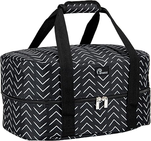 Bolsa de cocción lenta para transportar ollas ovaladas y redondas, multicocción, arroz y ollas a presión de hasta 6 cuartos para transportar