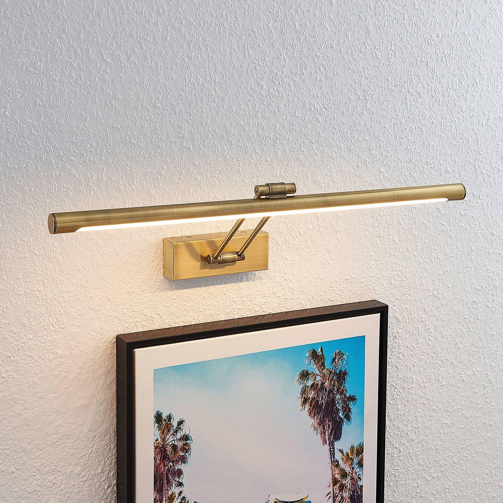 Lucande LED Wandlampe Bilderleuchte altmessing, Wandleuchte Spiegelleuchte einstellbar, warmweiß 3.000K, Bilderlampe IP20 12W LED