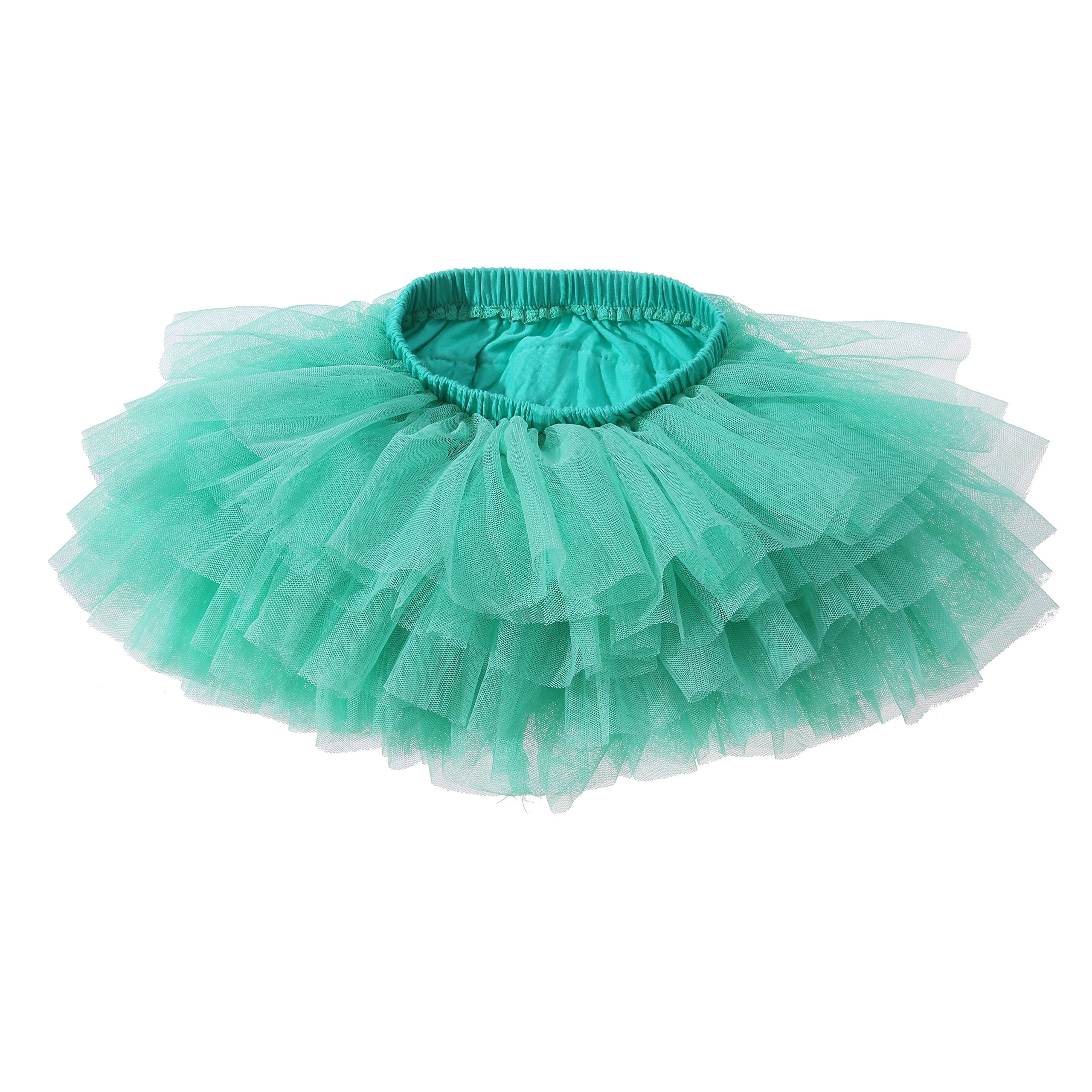 Falda tutú para bebé niña niño 6 capas Tulle faldas 1-8T - verde - 3-4 años