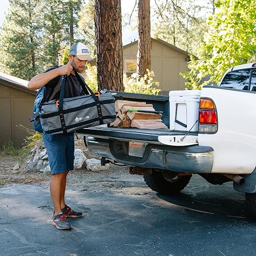 Miniatura 5 de BioLite, FirePit Bolsa de transporte de lona para hoguera y leña, duradera y resistente al agua, plateado, Personalizado