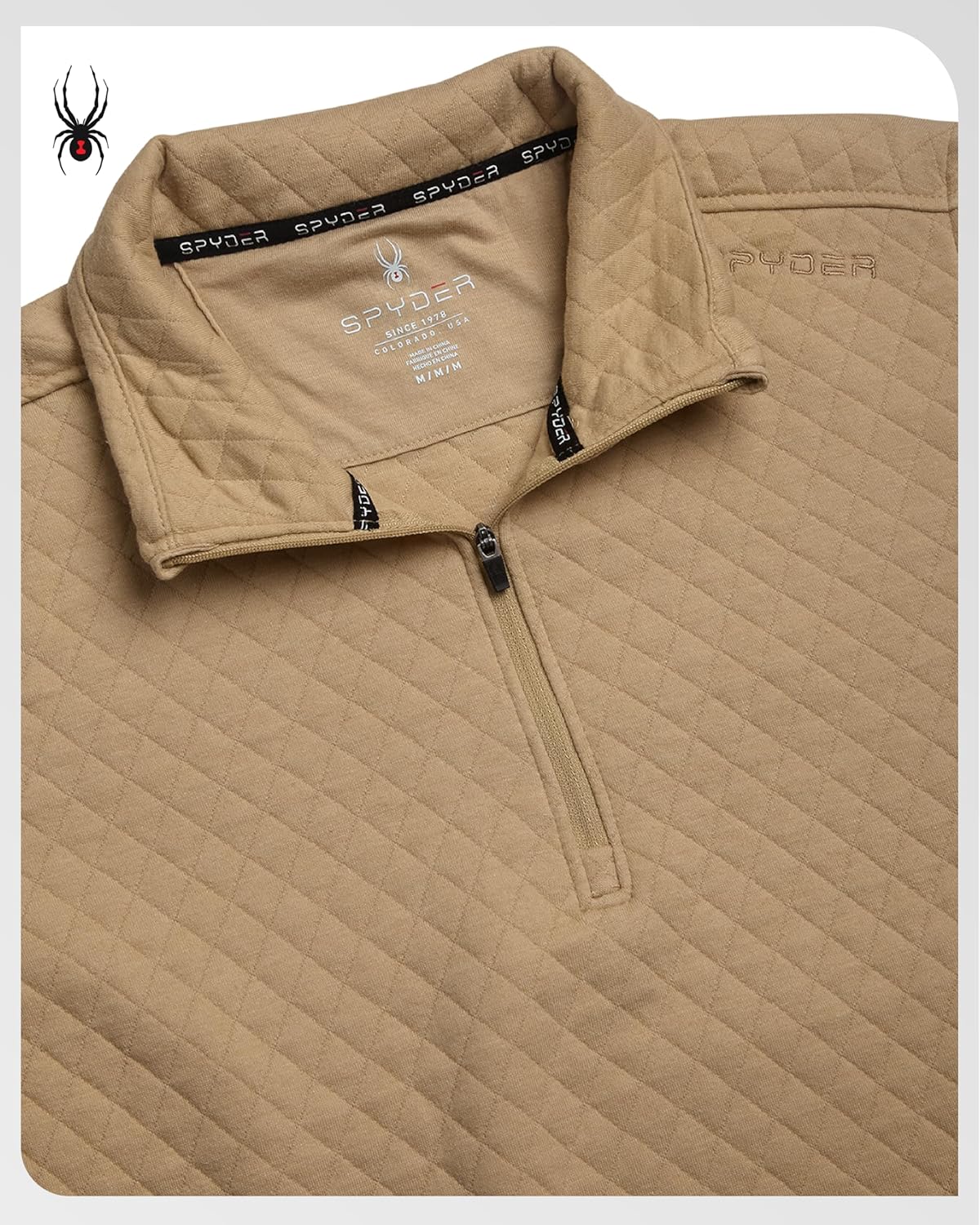 Spyder Mens Quarter Zip Pullover Sweatshirt - Lightweight Soft Fleece Athletic Pullover - Gym & Running Sweatshirts for Men - Image 4