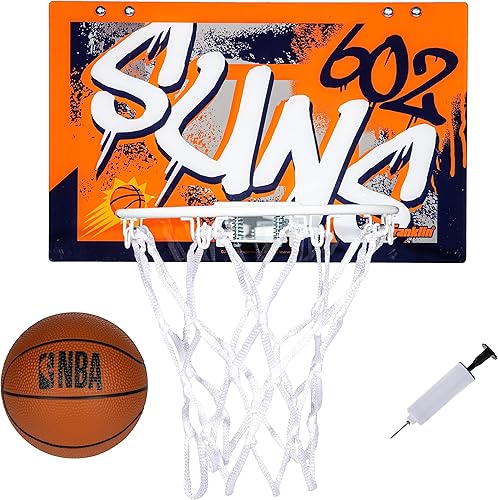 Miniatura 39 de Franklin Sports NBA Team Over the Door Aros de Baloncesto - Mini Aro de Baloncesto Interior para Niños + Juego de Pelota - Mini Aros para Fanáticos