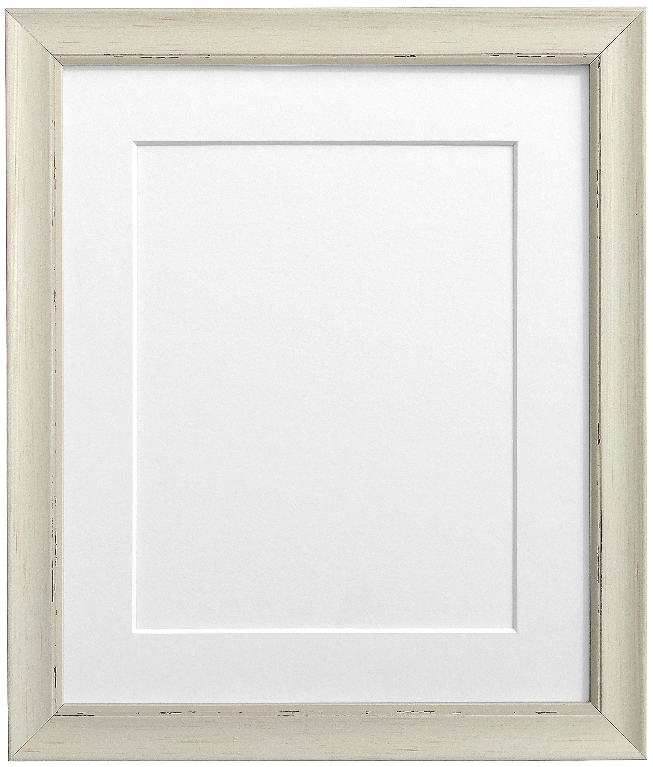 FRAMES BY POST Nordic Pale Grey Photo Frame with White Mount 10"x8" Pic Size 7"x5"