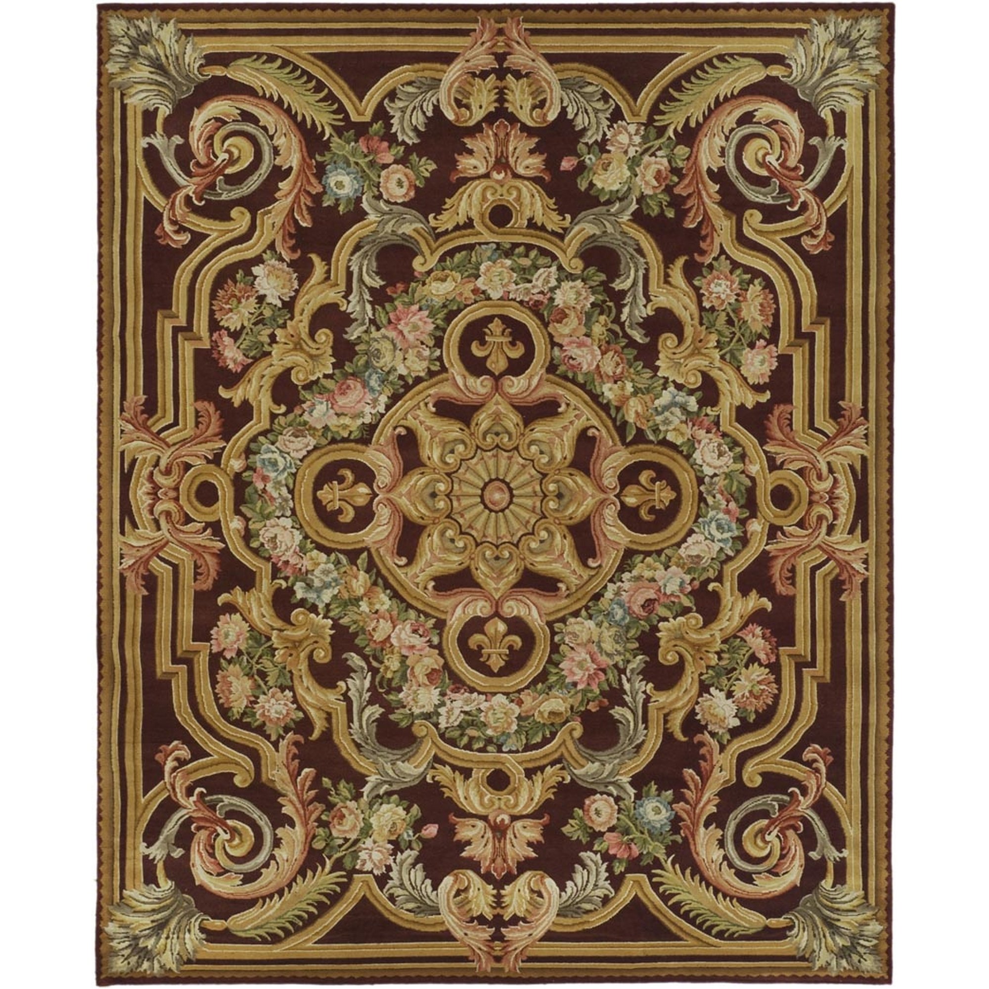 SAFAVIEH Savonnerie Collection Area Rug - 9' x 12', Assorted, Handmade Traditional European Wool, Ideal for High Traffic Areas in Living Room, Bedroom