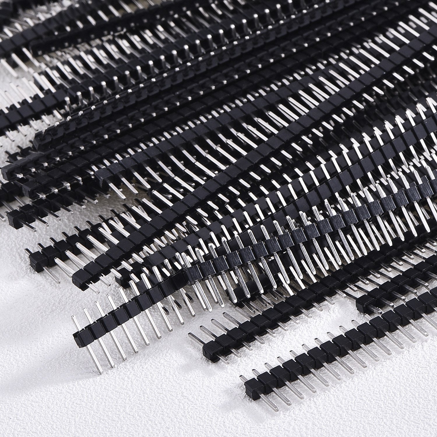 Davitu 2.54 Single/double Row Needle Male Pin Header Connector 140p 240p 40p Pinheader 40 Pin 2.54 MM for Arduino UNO Nano - (Color: 100pcs Double)