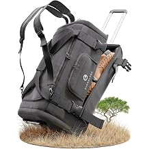 Travel Bag with Wheels 90L XL Black 3-in-1 Trolley Backpack & Bag