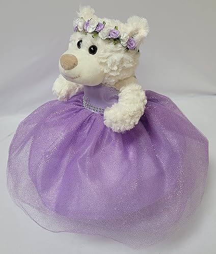 Miniatura 7 de Oso de peluche Mi Presentacion de 12 pulgadas con vestido (pieza central)  ARC09831P-4 (azul bebé)