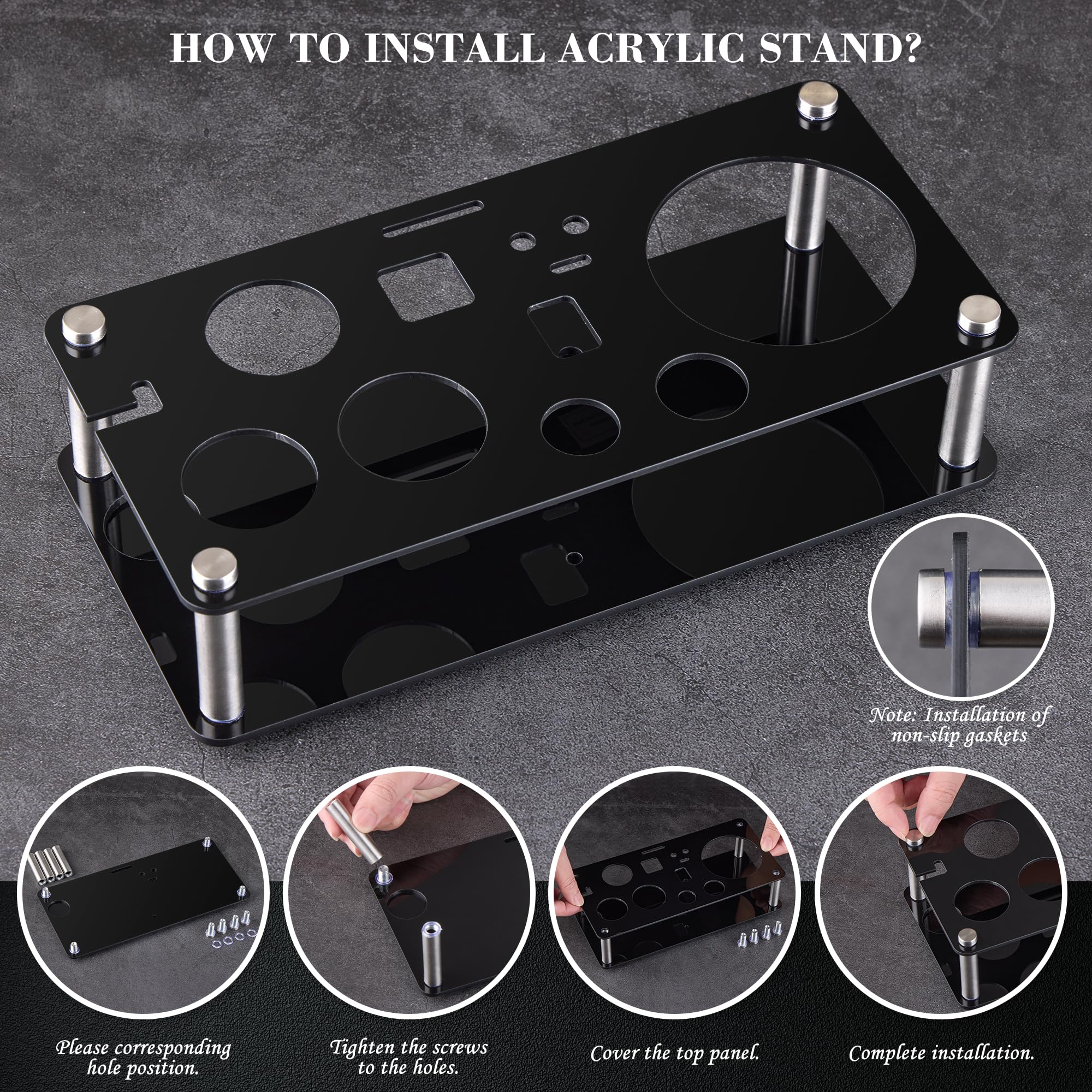 Set shaker per cocktail barista: kit da barista in acciaio inox da 15 pezzi con barre di supporto in acrilico con tutti i pratici accessori da bar, strumenti da bar per miscelare bevande, bar, casa