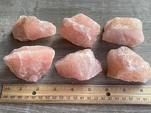 Miniatura 5 de Piedras naturales ásperas de cuarzo rosa grande, cuarzo rosa crudo de 2.5-4 pulgadas, cuarzo rosa, piedra de amor, cristales curativos, 0.25-2 libras
