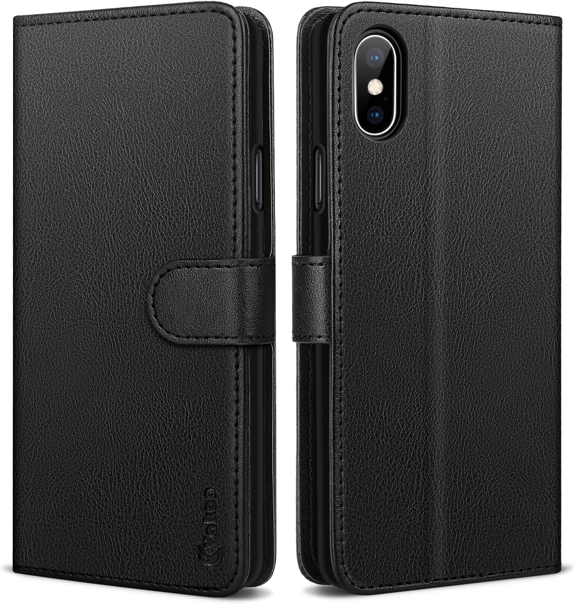 Vakoo Wallet Series Phone Case for iPhone X/iPhone XS - Black