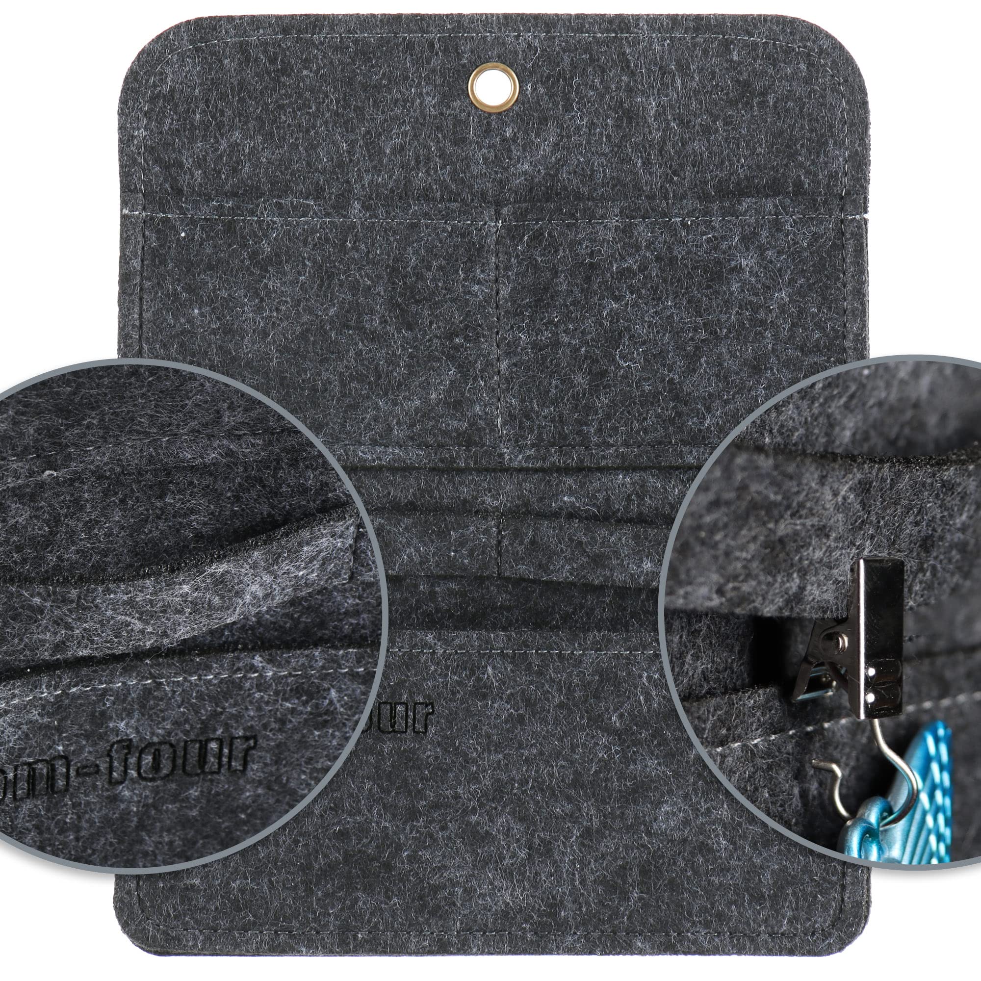 COM-FOUR® 2x pólka wiszaca, praktyczny wiszacy organizer wykonany z filcu | schowek do zawieszenia - idealny do namiotów - garazy - tarasów i balkonów