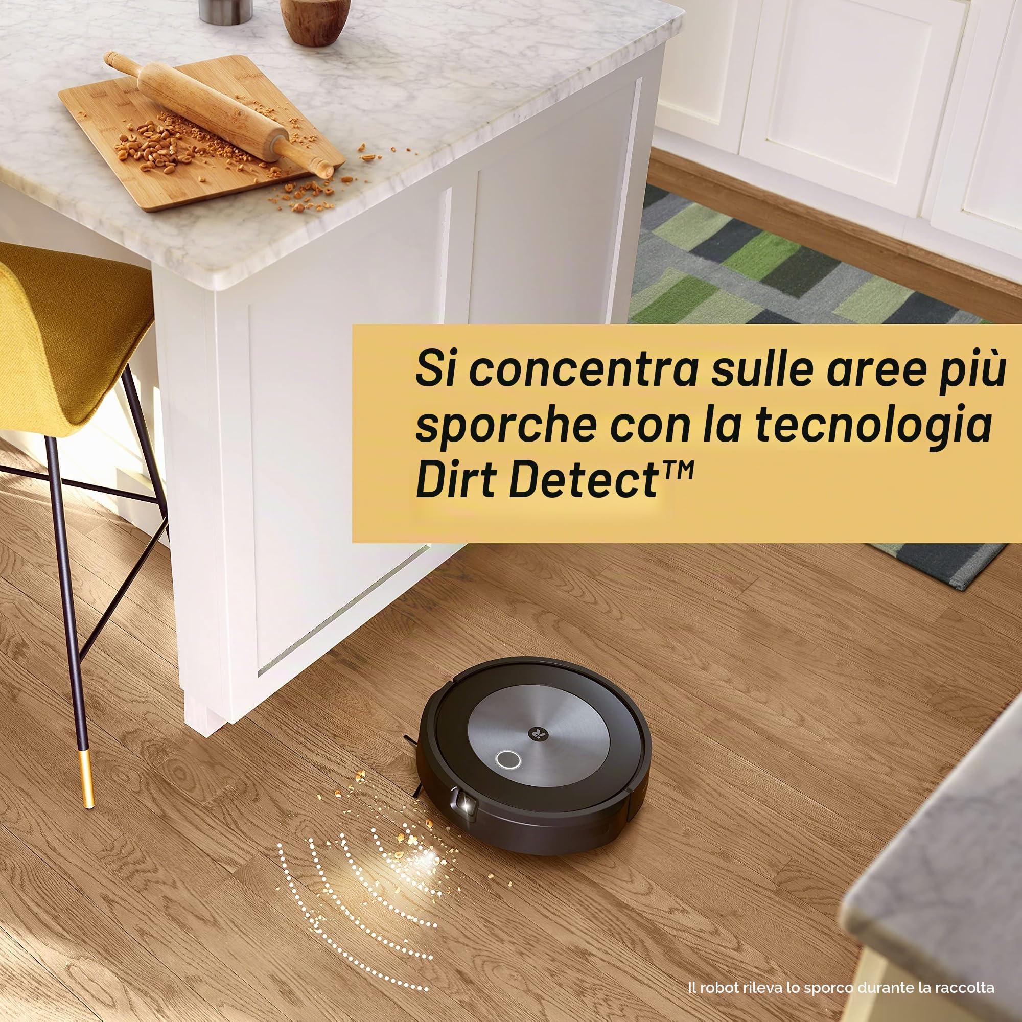 iRobot Roomba J7 (7150) Aspirapolvere Robot Collegato al Wi-Fi: identifica ed evita ostacoli, mappatura intelligente, funziona con Alexa, ideale per peli di animali domestici, tappeti, pavimenti duri