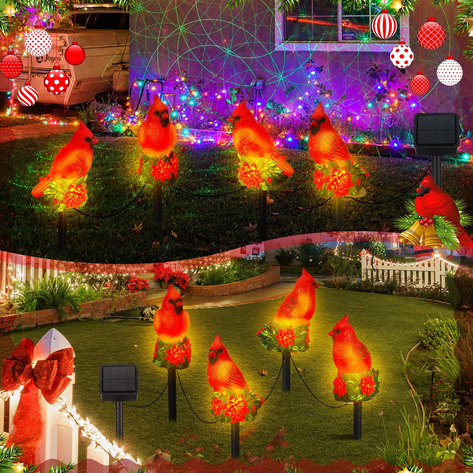 Amazon.com : VIHOSE Cardinal Solar Stake Lights Red Bird Figurine