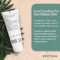 Vista 2 de AfterSun Crema refrescante – Loción vegana para después del sol con aloe vera, aceite de árbol de té, manzanilla – Calma, hidrata las quemaduras