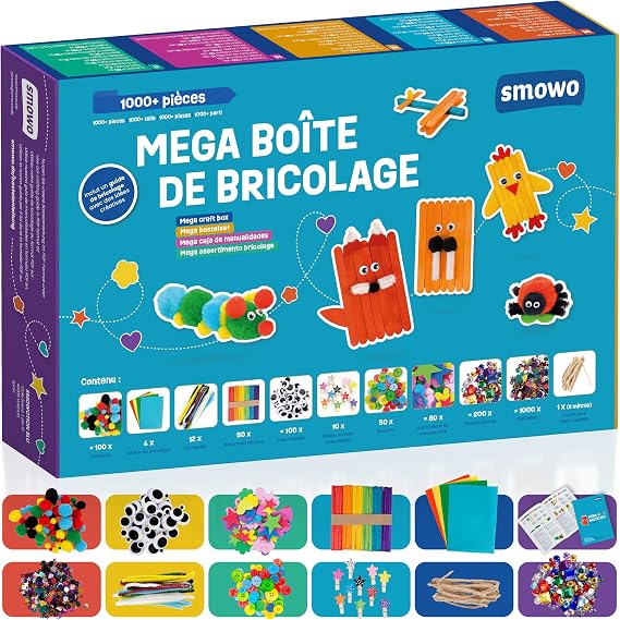 Smowo Kit de Loisirs Créatifs Débutant Starter Box 1000 Pièces