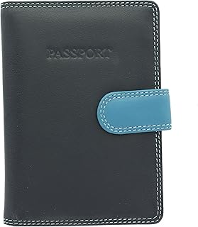 Visconti Rainbow Collection Pelle SUMBA Titolare del passaporto RB75 RFID Azzurro Multi