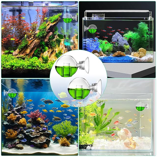 Foto 5 de 8 de Heveer Monitor del CO2 del Acuario con Ventosa Monitor de Acuario de Vidrio CO2 Gota de Vidrio Comprobador…