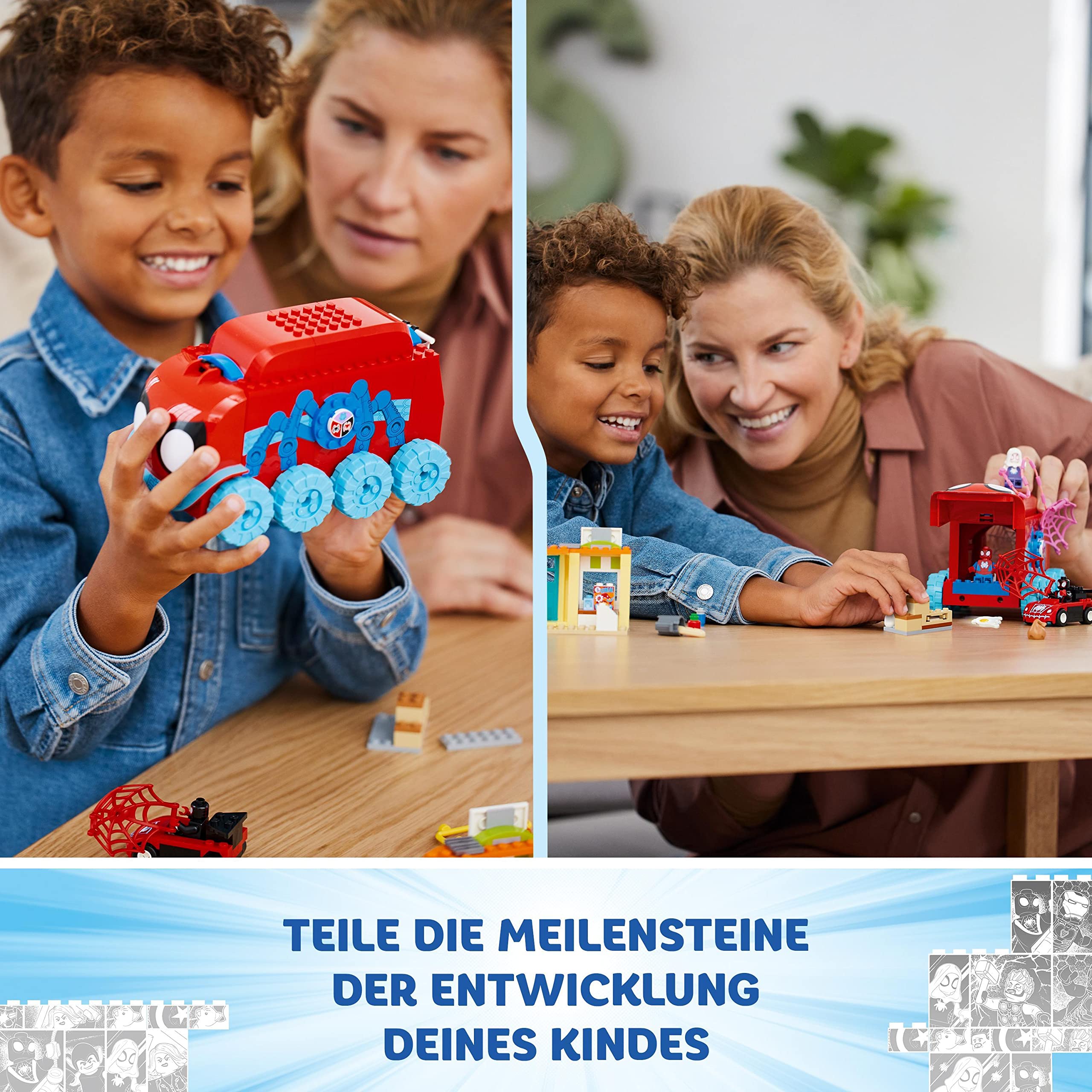 LEGO 10791 Marvel Spideys Team-Truck, Spielzeug für Kinder ab 4 Jahren mit Miles Morales und Black Panther Minifiguren, Spidey und Seine Super-Freunde