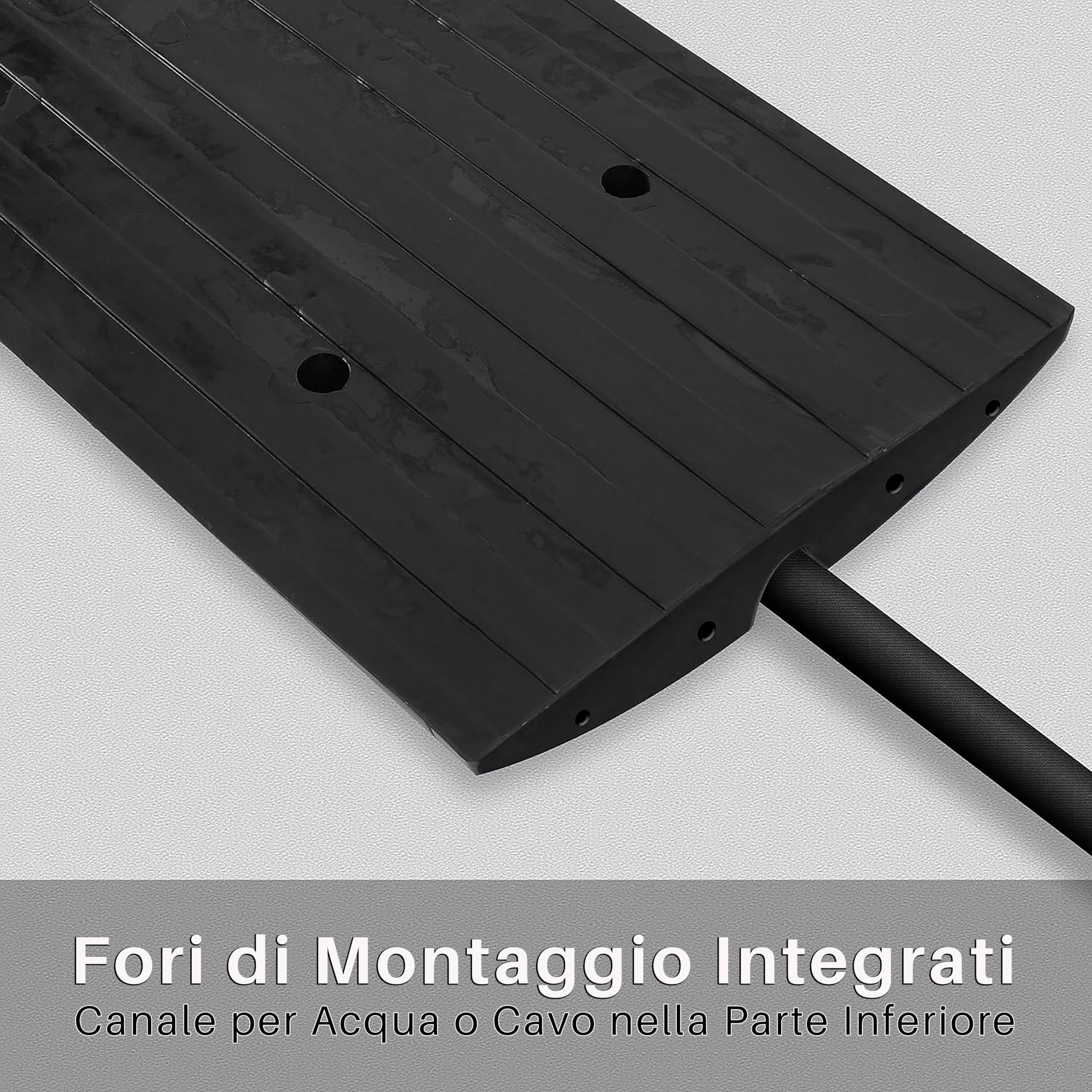 Pyle Rampa per Marciapiede per Auto, Rampa con Soglia in Gomma Resistente, per Banchina di Carico, Garage, Marciapiede, Camion, Scooter, Bici, Moto, Mobilità su Sedia a Rotelle e Altri Veicoli