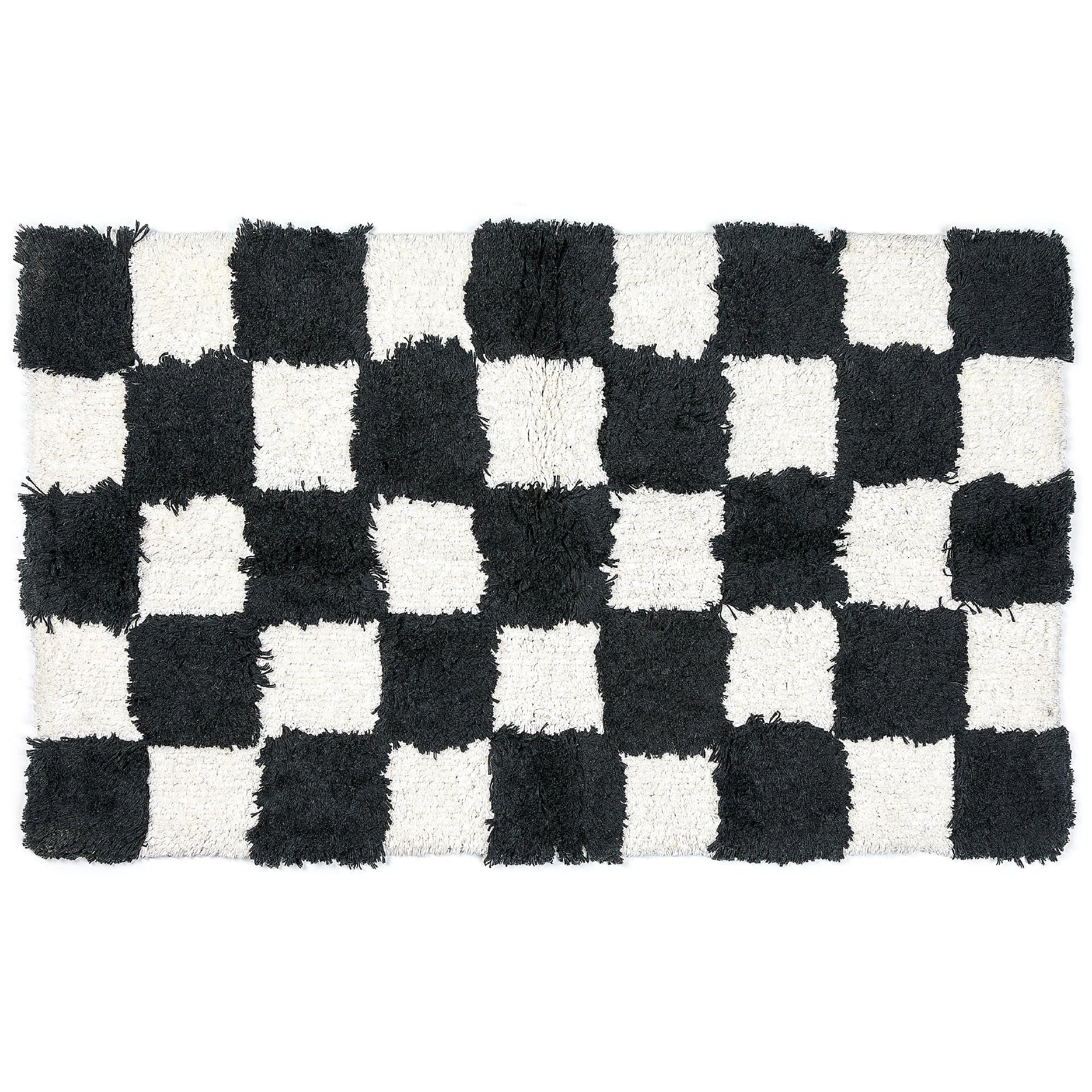 Amazon.com: MACKENZIE-CHILDS Checkerboard Bath Rug, Washable Bath