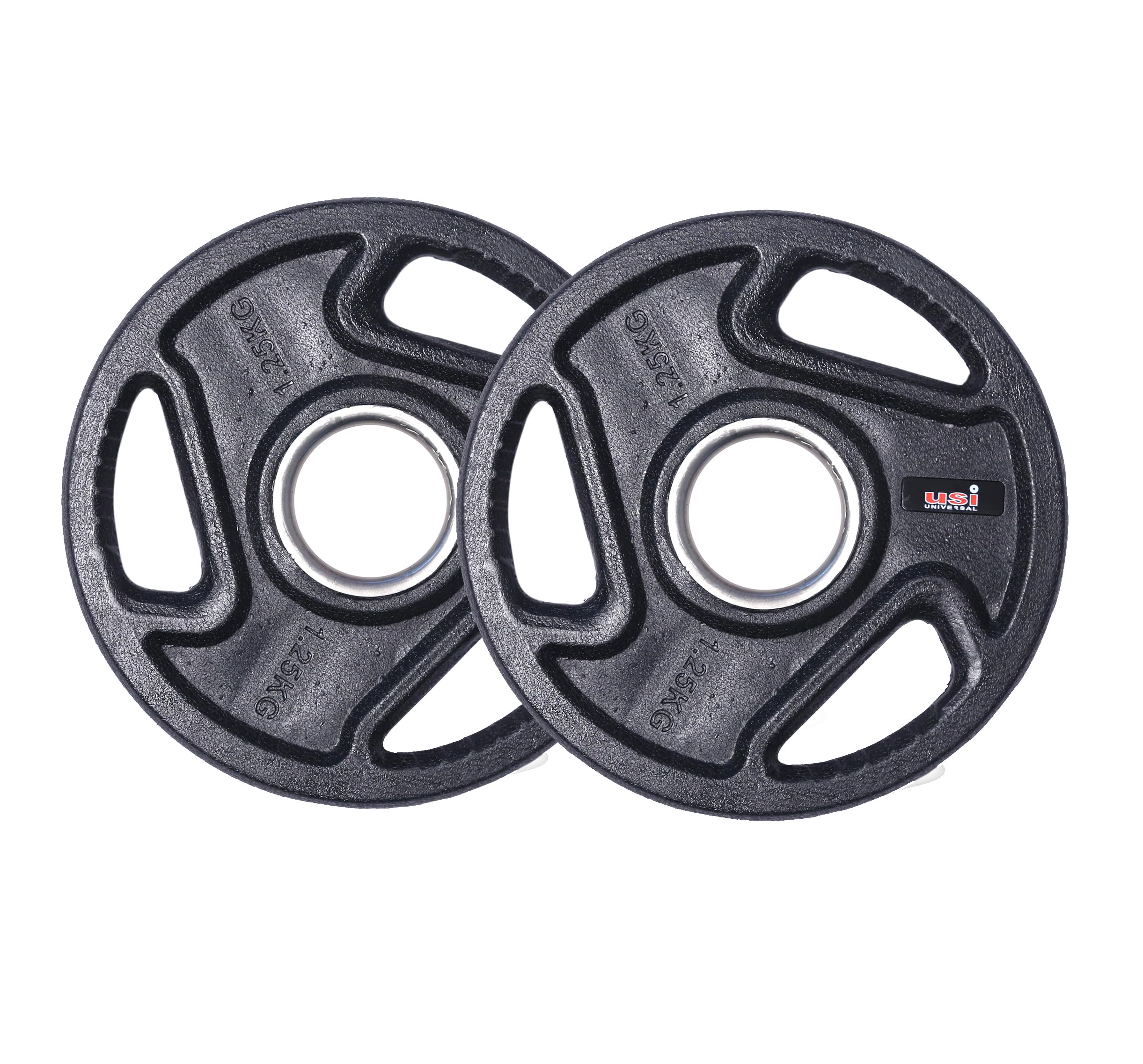 USI UNIVERSAL Weight Plates, RWP 1.25Kg Pair Tough Rubber Olympic Weight Plates For Home Gym 51mm, Cast Iron & Rubber Construction, Steel Bush Olympic Hole, Ideal For Cross Training, Weight Lifting-picture-20
