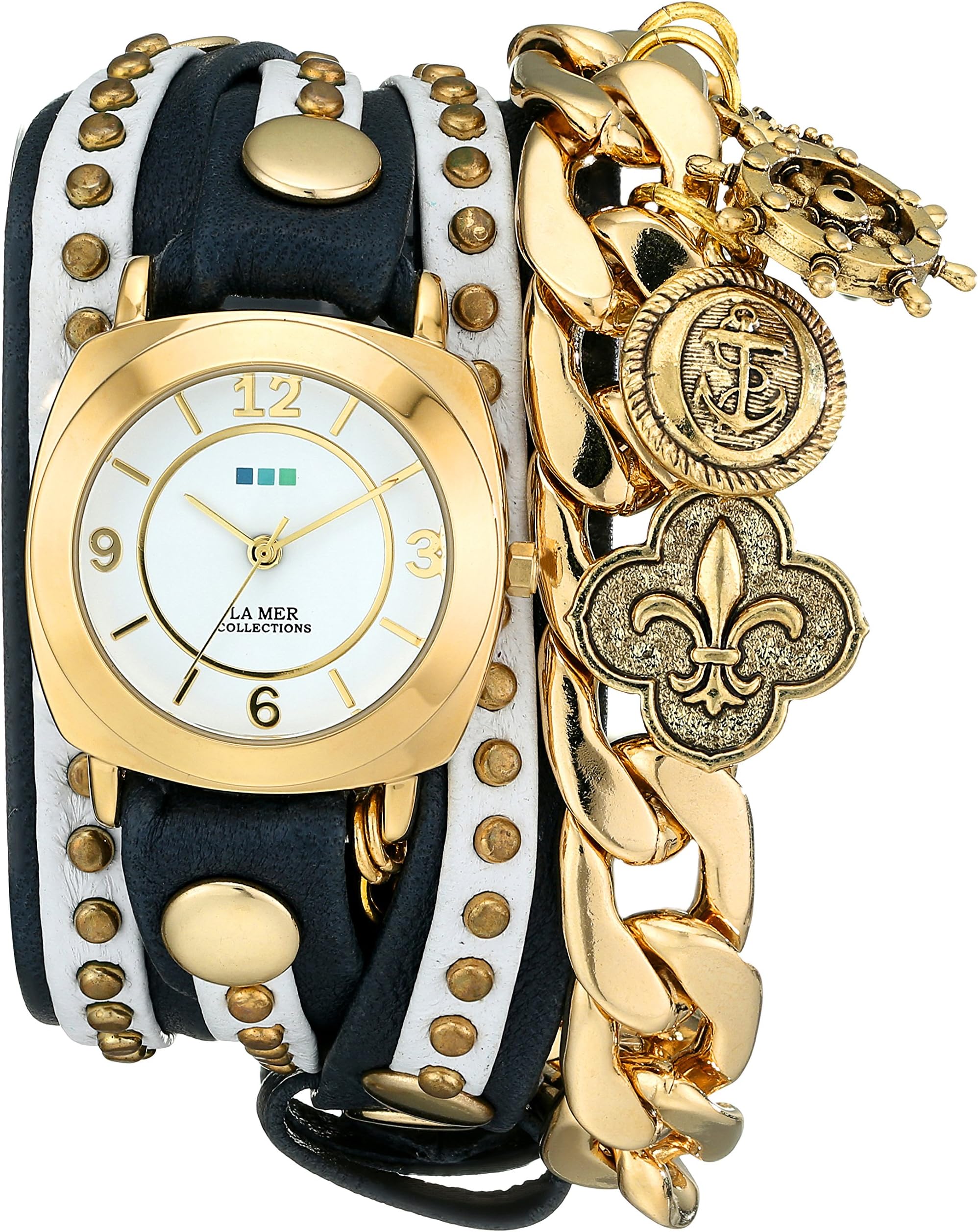 La Mer Collections Women's LMCW2003 Nautical Charms Wrap Watch