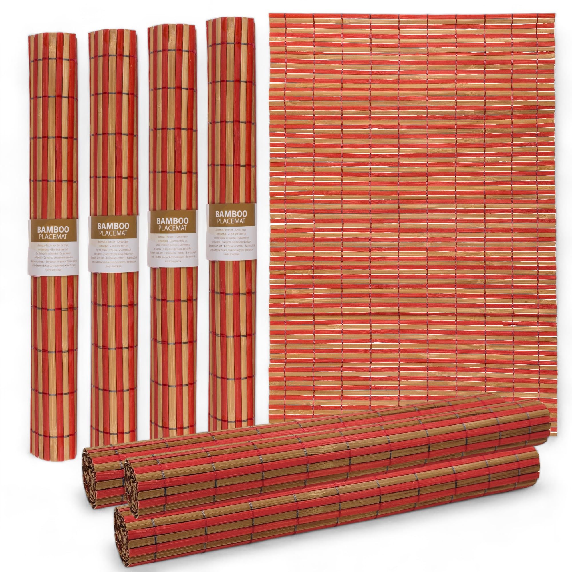 MIJOMA 4 Stück Set Handfächer aus Holz, Handfächer für Abküh