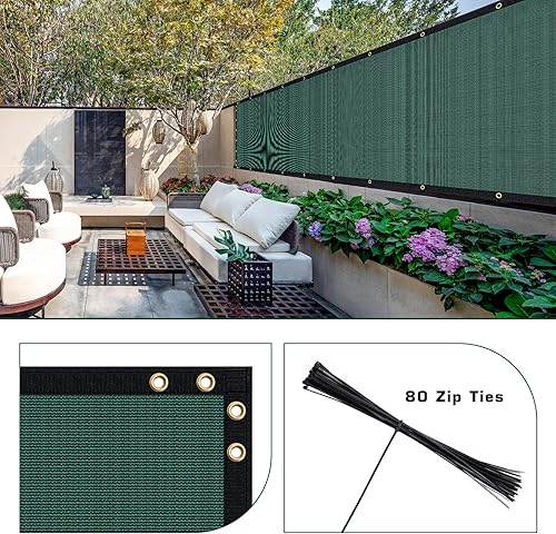 Miniatura 8 de SEKKVY Valla de privacidad resistente de 3 x 16.4 pies, cubierta de red de malla de bloqueo del 90% para jardín, pared, valla de eslabones de cadena