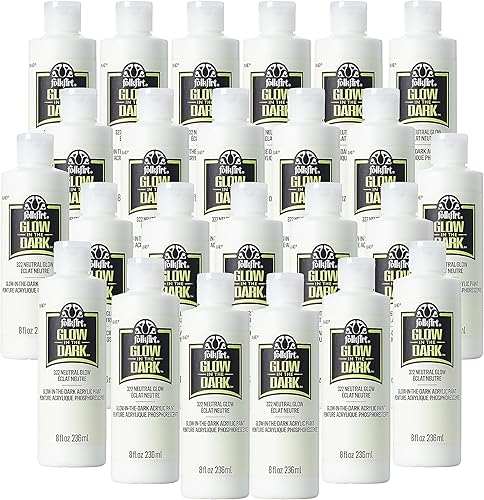 Miniatura 1 de FolkArt 322E Pintura que brilla en la oscuridad, 8 onzas, neutro (paquete de 24)