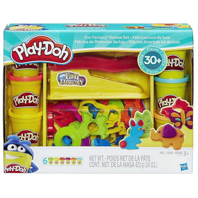 Foto 2 de 2 de Play-Doh Fun Factory - Juego de lujo, 31 herramientas y 6 latas, regalos de Navidad para niñas y niños, artes…