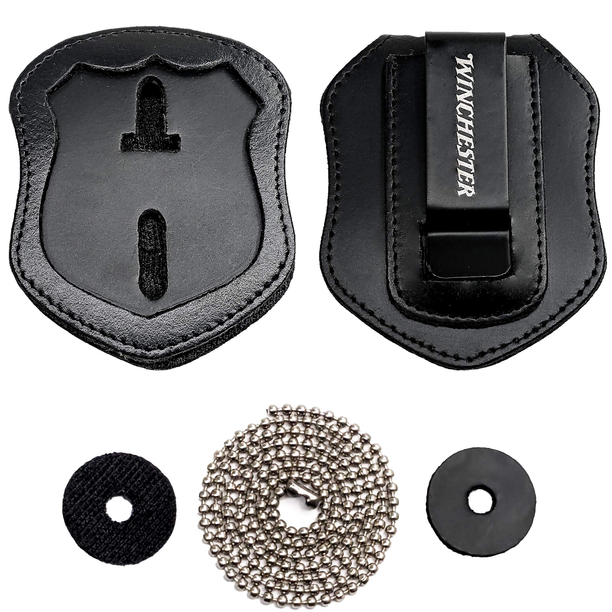 Winchester Police Badge Holder with Chain and Belt Clip, NYPD Patrol