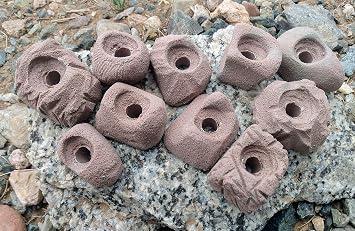 Small Holds Climbing Pack of 10 Bolt-on Holds of Foot and Crimp Size