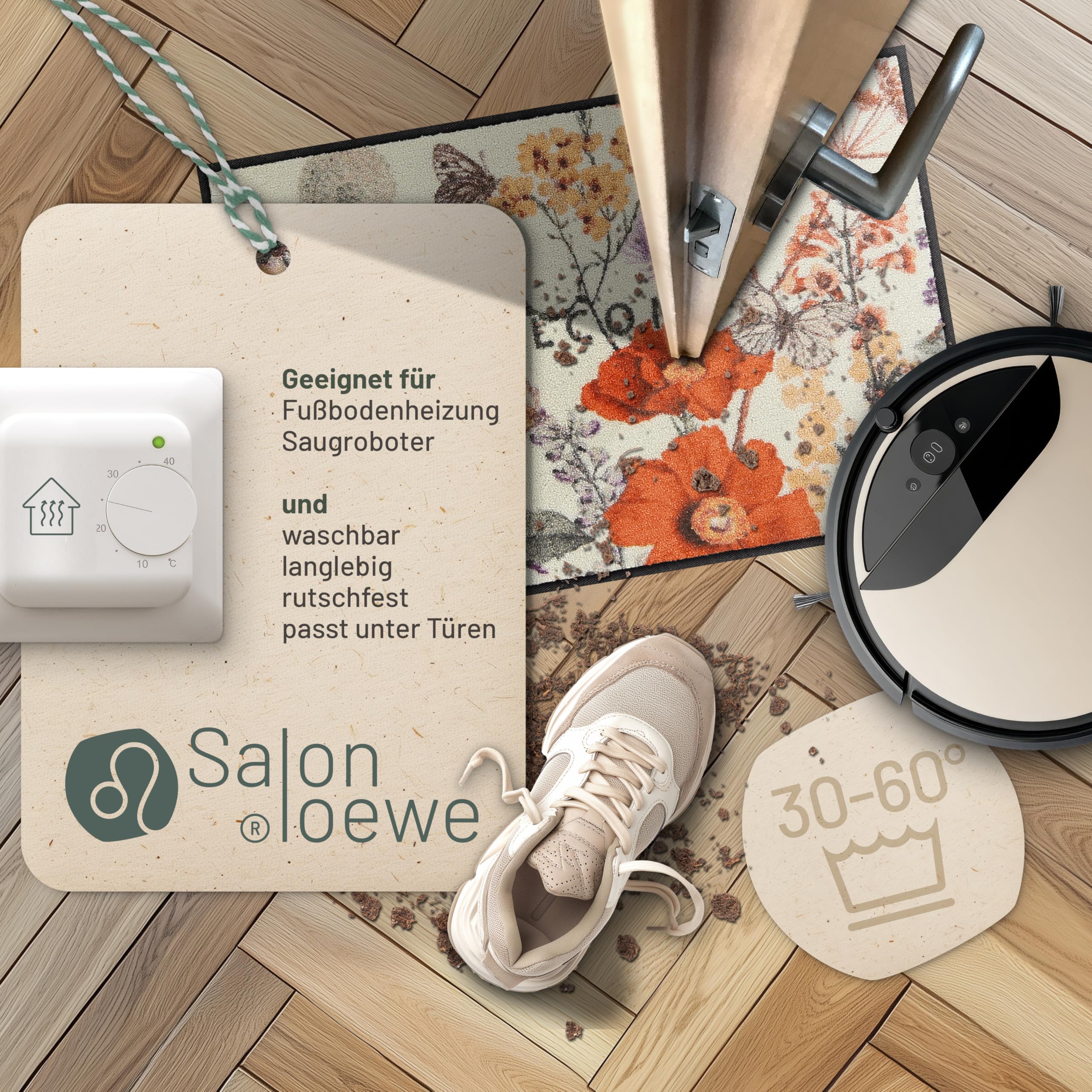 Salonloewe Fussmatte Late Summer I Schmutzfangmatte & Fußabtreter für Innen 50 x 75 cm