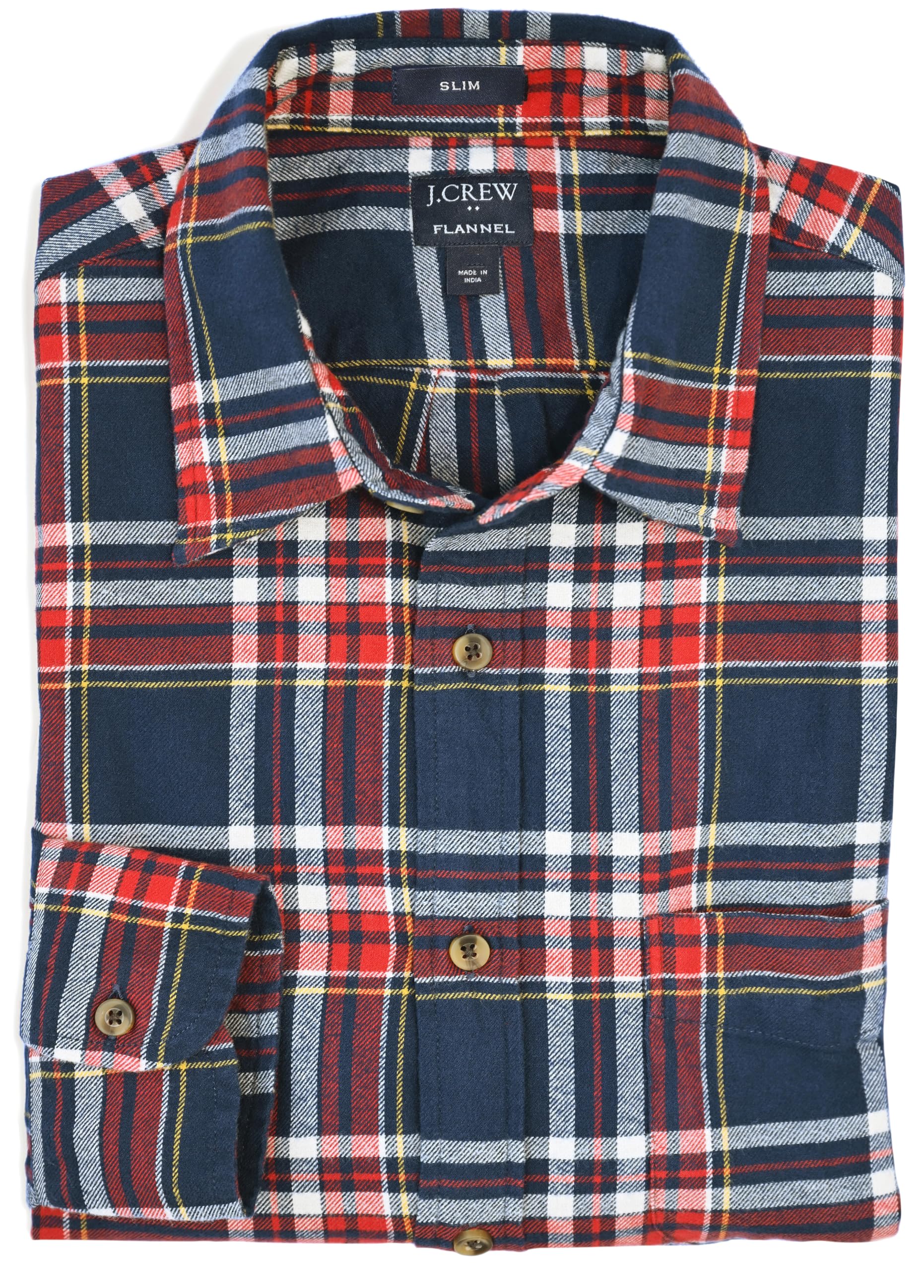 J Crew Mercantile Mens Slim Fit Long Sleeve Flannel Buffalo