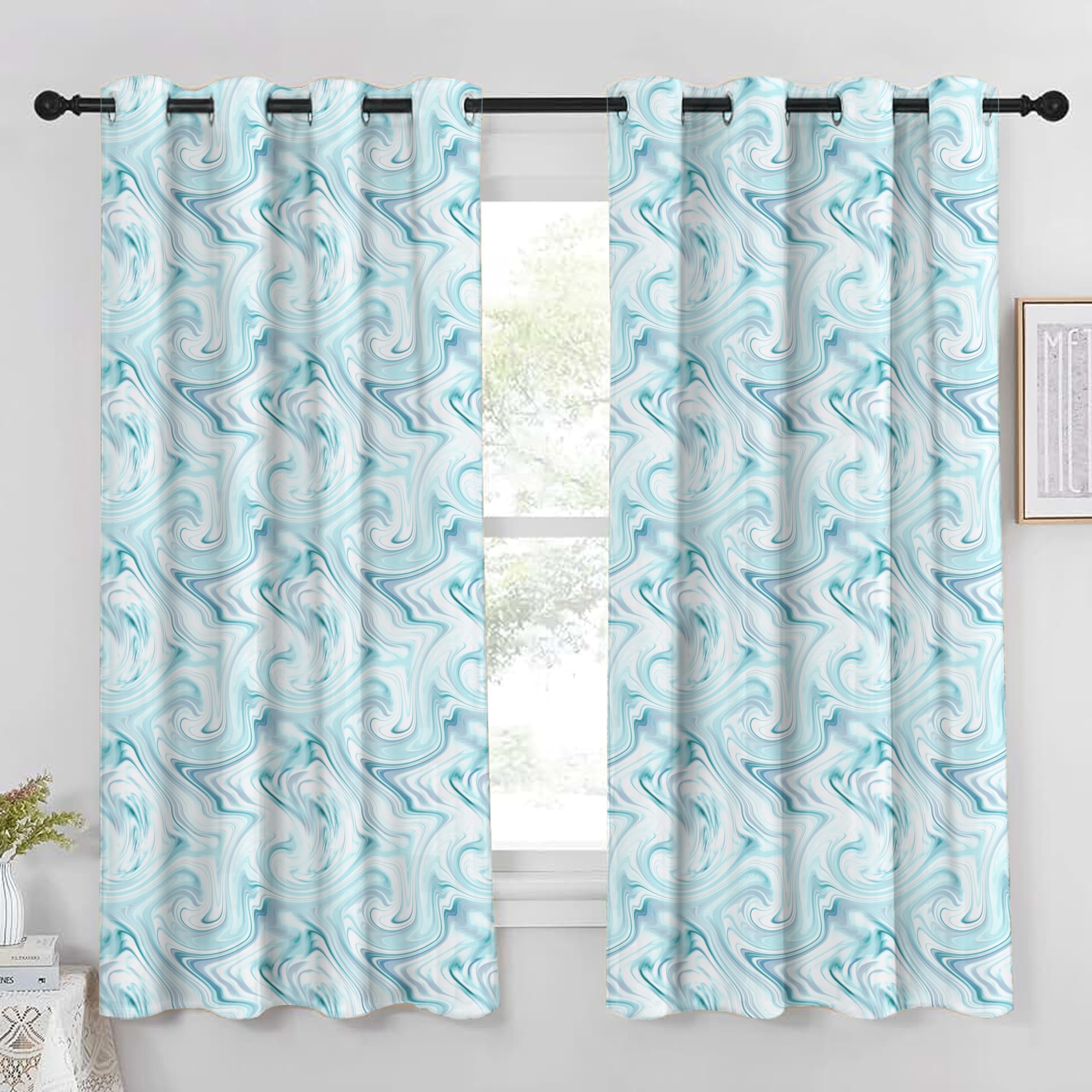 Marble Print Curtains - Elegant Home Décor -8