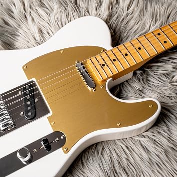 Pickguard for Telecaster Electric Guitars, Gold Anodized with Matching Screws, Brushed Finish, 1 Unit