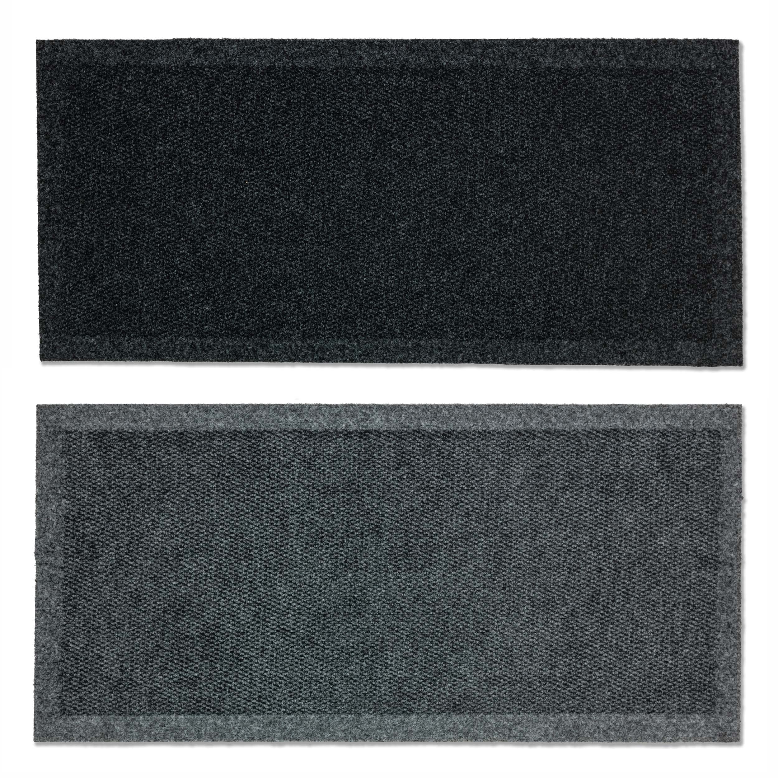 Astra Fußmatte innen rutschfest 67x250 cm - Schmutzfangmatte Silber Küchenläufer Flur Läufer - robuste Fußabtreter Sauberlaufmatte wasserabweisend