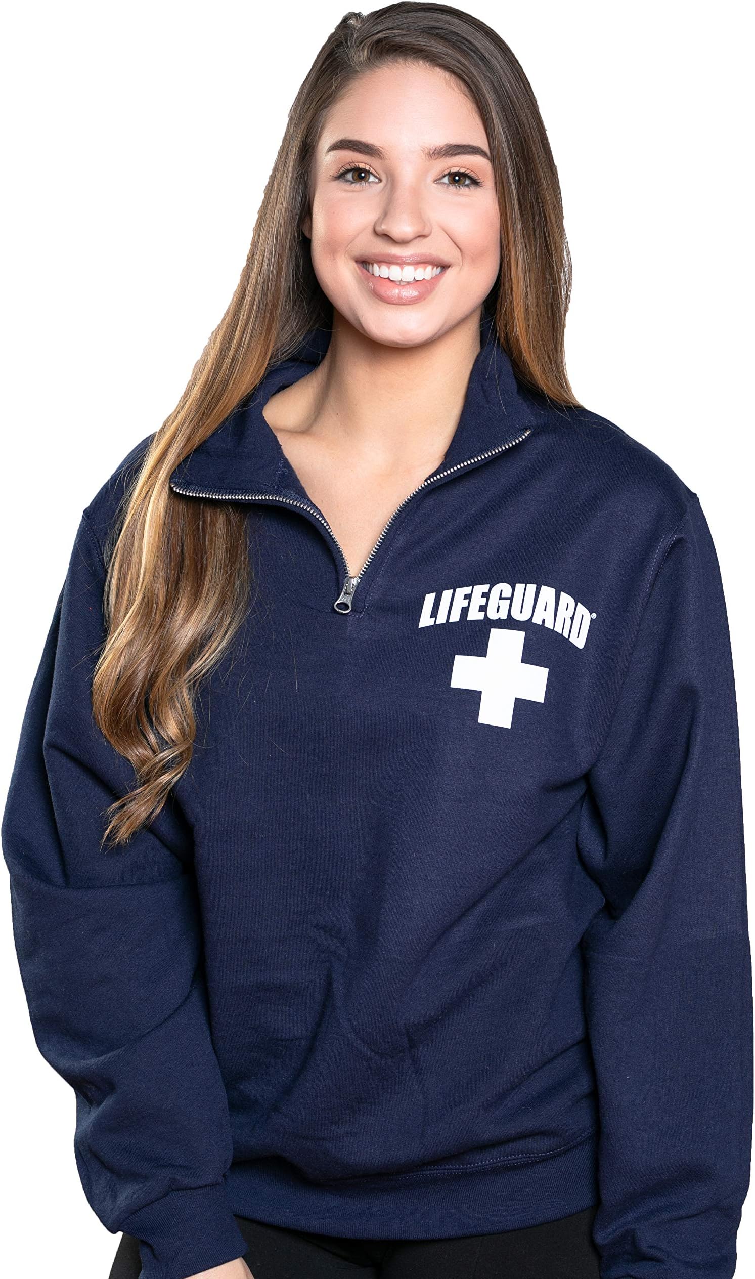 LIFEGUARD Quarter Zip Pullover - Zipper Fleece Sweatshirt Apparel Ideal for Men, Teens, Girls.