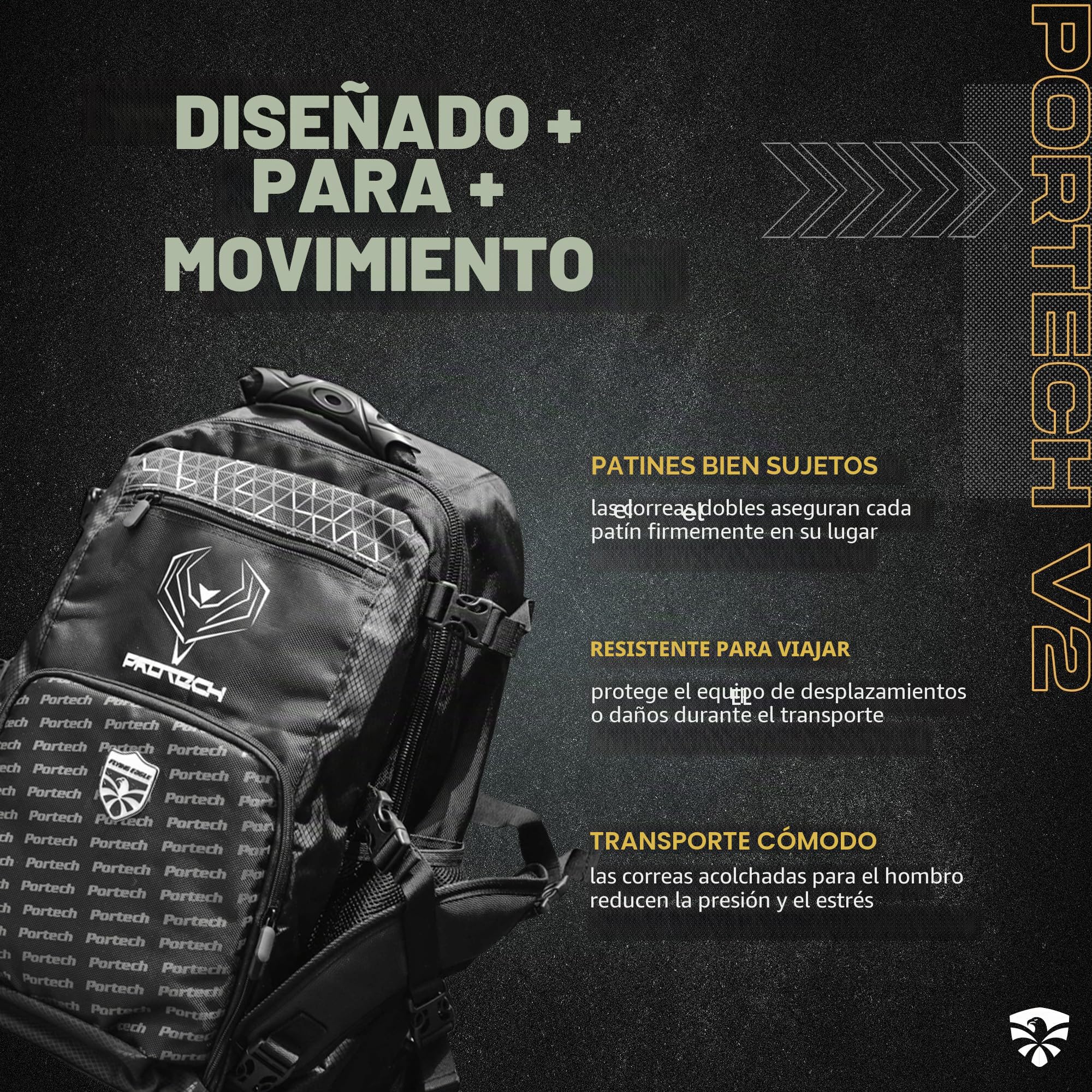 Flying Eagle - Mochila de viaje con patines en línea
