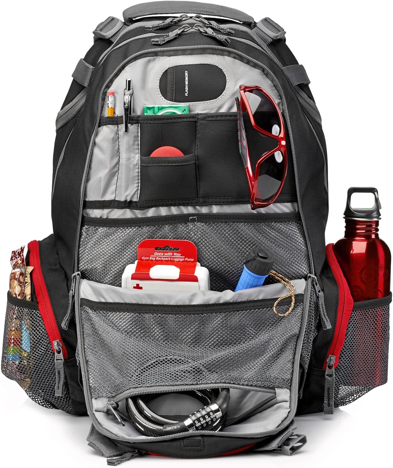 HP 17-inch (43-Centimetre) Laptop Backpack - Black/Grey/Red