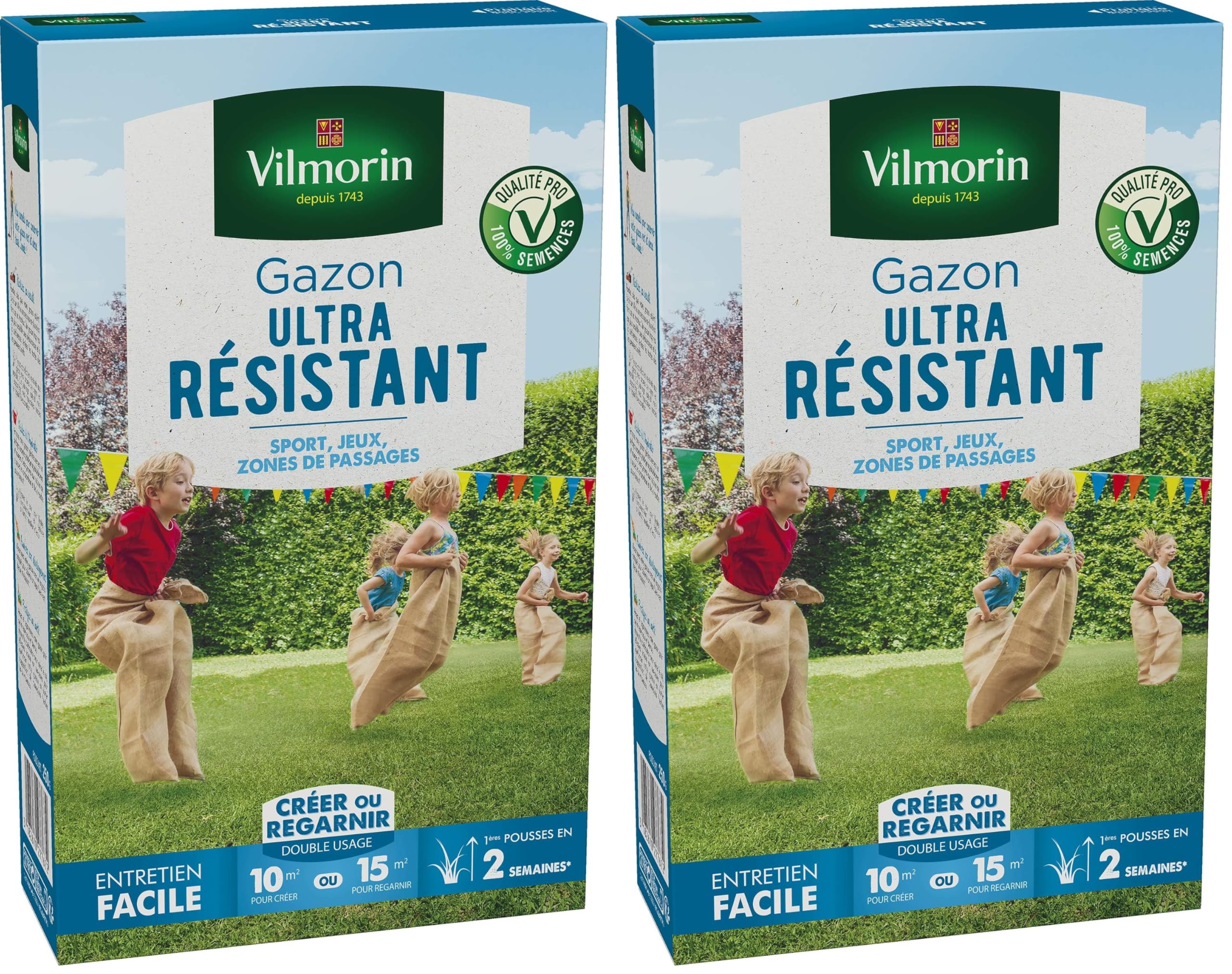 Vilmorin 4462415 Gazon Ultra Résistant, Vert, 3 kg - 2