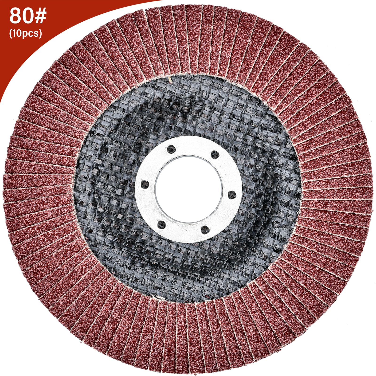 10 Pezzi Dischi Lamellari ø 125 mm x 22.2 mm Disco Lamellare Grana 80 Dischi Abrasivi per Acciaio Inossidabile Metallo e Legno