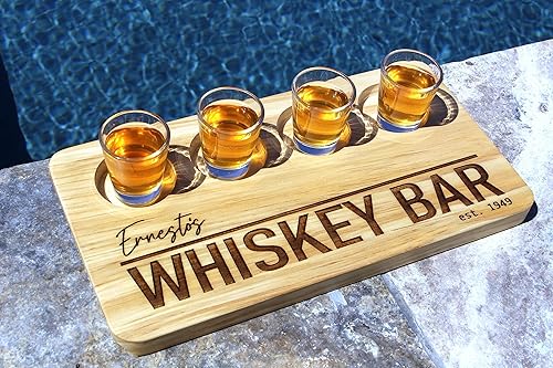 Personalized Whiskey Shot Flight Board