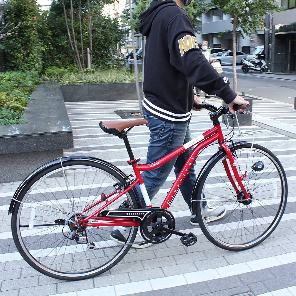 Amazon | クロスバイク 700c シマノ6段変速ギア カラーリム